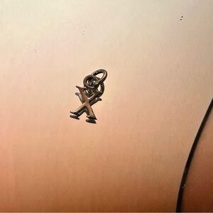 Letter X charm .925 sterling silver jewelry